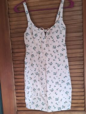 Victoria's Secret Corset Mini Dress with Teal Floral Print